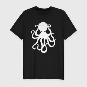 Мужская футболка премиум с принтом Осьминог в Екатеринбурге, 92% хлопок, 8% лайкра | приталенный силуэт, круглый вырез ворота, длина до линии бедра, короткий рукав | mark hoppus | octopus | марк хоппус | осьминог
