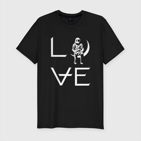 Мужская футболка премиум с принтом Love в Екатеринбурге, 92% хлопок, 8% лайкра | приталенный силуэт, круглый вырез ворота, длина до линии бедра, короткий рукав | angels and airwaves | ava | love | tom delonge | том делонг