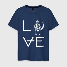 Мужская футболка хлопок с принтом Love в Екатеринбурге, 100% хлопок | прямой крой, круглый вырез горловины, длина до линии бедер, слегка спущенное плечо. | angels and airwaves | ava | love | tom delonge | том делонг
