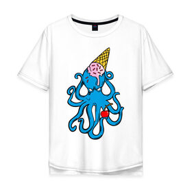 Мужская футболка хлопок Oversize с принтом Mark Blink 182 в Екатеринбурге, 100% хлопок | свободный крой, круглый ворот, “спинка” длиннее передней части | Тематика изображения на принте: mark hoppus | octopus | марк хоппус | осьминог