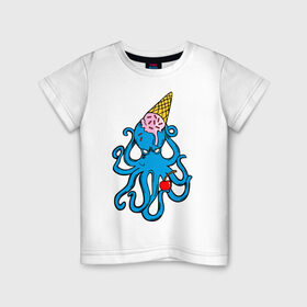 Детская футболка хлопок с принтом Mark Blink 182 в Екатеринбурге, 100% хлопок | круглый вырез горловины, полуприлегающий силуэт, длина до линии бедер | Тематика изображения на принте: mark hoppus | octopus | марк хоппус | осьминог