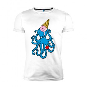Мужская футболка премиум с принтом Mark Blink 182 в Екатеринбурге, 92% хлопок, 8% лайкра | приталенный силуэт, круглый вырез ворота, длина до линии бедра, короткий рукав | mark hoppus | octopus | марк хоппус | осьминог