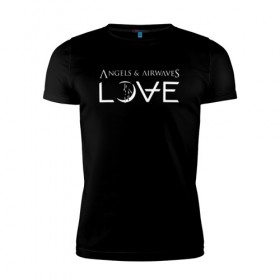 Мужская футболка премиум с принтом Love AVA в Екатеринбурге, 92% хлопок, 8% лайкра | приталенный силуэт, круглый вырез ворота, длина до линии бедра, короткий рукав | angels and airwaves | ava | love | tom delonge | том делонг