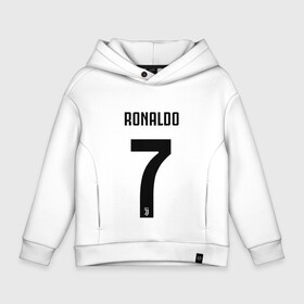 Детское худи Oversize хлопок с принтом RONALDO JUVE SPORT в Екатеринбурге, френч-терри — 70% хлопок, 30% полиэстер. Мягкий теплый начес внутри —100% хлопок | боковые карманы, эластичные манжеты и нижняя кромка, капюшон на магнитной кнопке | club | cr7 | fc | football | ronaldo | sport | криштиану роналду | роналдо | спорт | фк | форма | футбольный клуб | ювентус