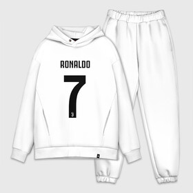 Мужской костюм хлопок OVERSIZE с принтом RONALDO JUVE SPORT в Екатеринбурге,  |  | club | cr7 | fc | football | ronaldo | sport | криштиану роналду | роналдо | спорт | фк | форма | футбольный клуб | ювентус