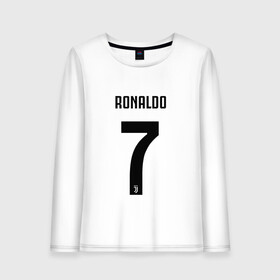 Женский лонгслив хлопок с принтом RONALDO JUVE SPORT в Екатеринбурге, 100% хлопок |  | club | cr7 | fc | football | ronaldo | sport | криштиану роналду | роналдо | спорт | фк | форма | футбольный клуб | ювентус