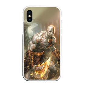 Чехол для iPhone XS Max матовый с принтом God of War в Екатеринбурге, Силикон | Область печати: задняя сторона чехла, без боковых панелей | atreus | god of war | god of war 4 | gow | kratos | ps4 | атрей | бог войны | гов | зы4 | кратос | левиафан | мальчик | мимир | мировой змей | пиратs | руны | эксклюзив