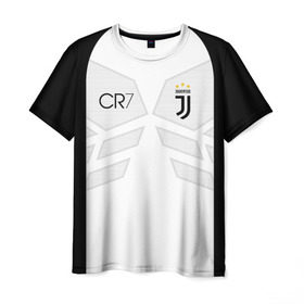 Мужская футболка 3D с принтом RONALDO JUVE SPORT в Екатеринбурге, 100% полиэфир | прямой крой, круглый вырез горловины, длина до линии бедер | cr7 | fc juventus | football | juve | juventus | ronaldo | sport | роналдо | спорт | футбол | ювентус