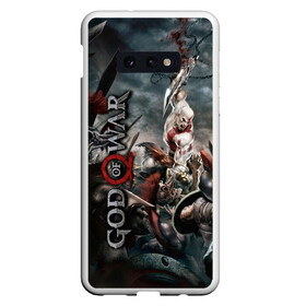 Чехол для Samsung S10E с принтом God of War в Екатеринбурге, Силикон | Область печати: задняя сторона чехла, без боковых панелей | Тематика изображения на принте: atreus | god of war | god of war 4 | gow | kratos | ps4 | атрей | бог войны | гов | зы4 | кратос | левиафан | мальчик | мимир | мировой змей | пиратs | руны | эксклюзив