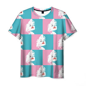 Мужская футболка 3D с принтом Marilyn Monroe в Екатеринбурге, 100% полиэфир | прямой крой, круглый вырез горловины, длина до линии бедер | marilyn monroe | pop art | мэрилин монро | поп арт