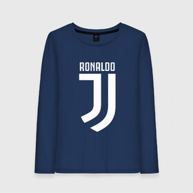 Женский лонгслив хлопок с принтом RONALDO JUVE SPORT в Екатеринбурге, 100% хлопок |  | cr7 | fc | клуб | криштиану роналду | роналдо | фк | ювентус