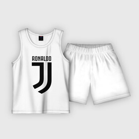 Детская пижама с шортами хлопок с принтом RONALDO JUVE SPORT в Екатеринбурге,  |  | cr7 | fc | клуб | криштиану роналду | роналдо | фк | ювентус