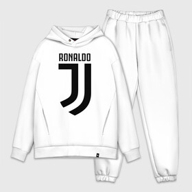 Мужской костюм хлопок OVERSIZE с принтом RONALDO JUVE SPORT в Екатеринбурге,  |  | cr7 | fc | клуб | криштиану роналду | роналдо | фк | ювентус