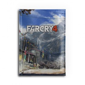 Обложка для автодокументов с принтом Far Cry 4 в Екатеринбурге, натуральная кожа |  размер 19,9*13 см; внутри 4 больших “конверта” для документов и один маленький отдел — туда идеально встанут права | action | far cry 4 | армия | гималаи | гирокоптер | мин | мир | открытый | франшиза | ховеркрафт | шутер