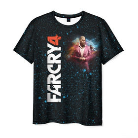 Мужская футболка 3D с принтом Пэйган Мин: Far Cry 4 в Екатеринбурге, 100% полиэфир | прямой крой, круглый вырез горловины, длина до линии бедер | action | far cry 4 | армия | гималаи | гирокоптер | мин | мир | открытый | франшиза | ховеркрафт | шутер