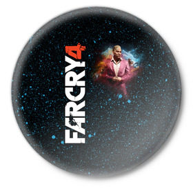 Значок с принтом Пэйган Мин: Far Cry 4 в Екатеринбурге,  металл | круглая форма, металлическая застежка в виде булавки | action | far cry 4 | армия | гималаи | гирокоптер | мин | мир | открытый | франшиза | ховеркрафт | шутер