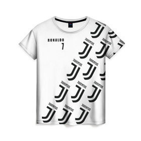 Женская футболка 3D с принтом Personal form Ronaldo в Екатеринбурге, 100% полиэфир ( синтетическое хлопкоподобное полотно) | прямой крой, круглый вырез горловины, длина до линии бедер | 7 | cristiano | jeep | juventus | ronaldo | италия | криштиану | роналду | футбол | ювентус