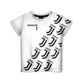 Детская футболка 3D с принтом Personal form Ronaldo в Екатеринбурге, 100% гипоаллергенный полиэфир | прямой крой, круглый вырез горловины, длина до линии бедер, чуть спущенное плечо, ткань немного тянется | 7 | cristiano | jeep | juventus | ronaldo | италия | криштиану | роналду | футбол | ювентус