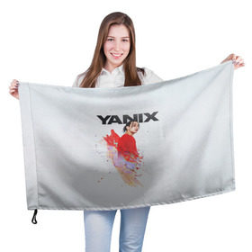 Флаг 3D с принтом Yanix в Екатеринбурге, 100% полиэстер | плотность ткани — 95 г/м2, размер — 67 х 109 см. Принт наносится с одной стороны | 