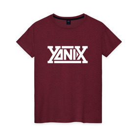 Женская футболка хлопок с принтом Yanix в Екатеринбурге, 100% хлопок | прямой крой, круглый вырез горловины, длина до линии бедер, слегка спущенное плечо | yanix | яникс