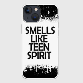 Чехол для iPhone 13 mini с принтом Повеяло юностью в Екатеринбурге,  |  | краска | нирвана | цитата | черно белое | черное и белое