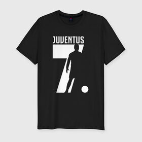 Мужская футболка премиум с принтом RONALDO JUVE SPORT в Екатеринбурге, 92% хлопок, 8% лайкра | приталенный силуэт, круглый вырез ворота, длина до линии бедра, короткий рукав | 