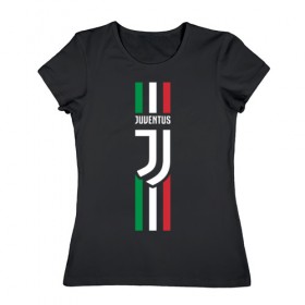 Женская футболка хлопок с принтом Juventus Italy в Екатеринбурге, 100% хлопок | прямой крой, круглый вырез горловины, длина до линии бедер, слегка спущенное плечо | cristiano | juve | италия | криштиану | роналдо | роналду | юве | ювентус