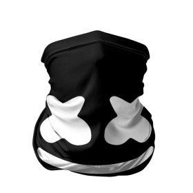 Бандана-труба 3D с принтом Marshmello black в Екатеринбурге, 100% полиэстер, ткань с особыми свойствами — Activecool | плотность 150‒180 г/м2; хорошо тянется, но сохраняет форму | dj | dj marshmello | marshmello | клуб | клубная музыка | музыка