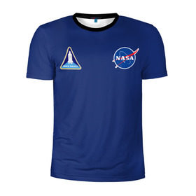 Мужская футболка 3D спортивная с принтом NASA в Екатеринбурге, 100% полиэстер с улучшенными характеристиками | приталенный силуэт, круглая горловина, широкие плечи, сужается к линии бедра | shuttle | space | аполлон | галактика | джемини | космонав | космос | наса | скайлэб | сша | шаттл nasa