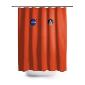 Штора 3D для ванной с принтом NASA в Екатеринбурге, 100% полиэстер | плотность материала — 100 г/м2. Стандартный размер — 146 см х 180 см. По верхнему краю — пластиковые люверсы для креплений. В комплекте 10 пластиковых колец | shuttle | space | аполлон | галактика | джемини | космонав | космос | наса | скайлэб | сша | шаттл nasa