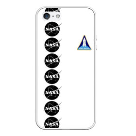 Чехол для iPhone 5/5S матовый с принтом NASA в Екатеринбурге, Силикон | Область печати: задняя сторона чехла, без боковых панелей | shuttle | space | аполлон | галактика | джемини | космонав | космос | наса | скайлэб | сша | шаттл nasa