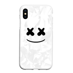 Чехол для iPhone XS Max матовый с принтом MARSHMELLO в Екатеринбурге, Силикон | Область печати: задняя сторона чехла, без боковых панелей | dj | marshmello | usa | америка | клубная музыка | маршмелло | музыка | музыкант