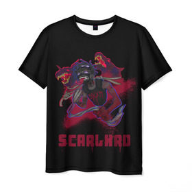Мужская футболка 3D с принтом Scarlxrd в Екатеринбурге, 100% полиэфир | прямой крой, круглый вырез горловины, длина до линии бедер | scarlord | scarlxrd | scxrlord | лорд | рэппер | скар | скарлорд