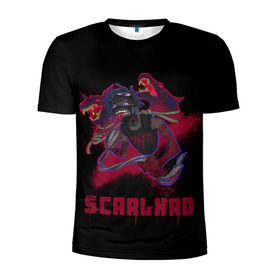 Мужская футболка 3D спортивная с принтом Scarlxrd в Екатеринбурге, 100% полиэстер с улучшенными характеристиками | приталенный силуэт, круглая горловина, широкие плечи, сужается к линии бедра | scarlord | scarlxrd | scxrlord | лорд | рэппер | скар | скарлорд
