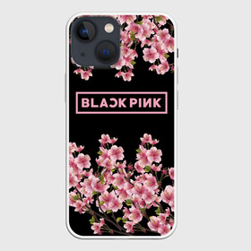 Чехол для iPhone 13 mini с принтом BlackPink sakura в Екатеринбурге,  |  | black  pink | blackpink | jennie | jisoo | k pop | lalisa | sakura | группа | к поп | корейская группа | розовый | сакура | черный