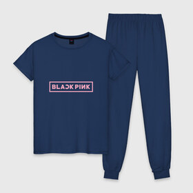 Женская пижама хлопок с принтом BlackPink 95 JISOO в Екатеринбурге, 100% хлопок | брюки и футболка прямого кроя, без карманов, на брюках мягкая резинка на поясе и по низу штанин | 97 jisoo | black  pink | blackpink | jennie | jisoo | k pop | lalisa | группа | к поп | корейская группа | розовый | черный