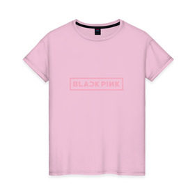 Женская футболка хлопок с принтом BlackPink 97 ROSE в Екатеринбурге, 100% хлопок | прямой крой, круглый вырез горловины, длина до линии бедер, слегка спущенное плечо | 97 rose | black  pink | blackpink | jennie | jisoo | k pop | lalisa | группа | к поп | корейская группа | розовый | черный
