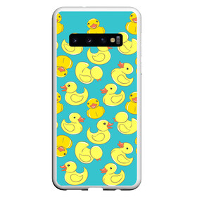 Чехол для Samsung Galaxy S10 с принтом Duck в Екатеринбурге, Силикон | Область печати: задняя сторона чехла, без боковых панелей | duck | duckling | утенок | утка