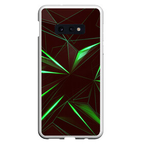 Чехол для Samsung S10E с принтом STRIPES GREEN 3D в Екатеринбурге, Силикон | Область печати: задняя сторона чехла, без боковых панелей | abstract | geometry | абстракция | геометрия | градиент | линии