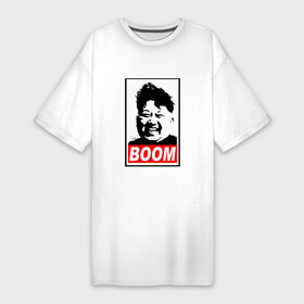 Платье-футболка хлопок с принтом BOOM КИМ ЧЕН ЫН в Екатеринбурге,  |  | boom | kim chen eun | mems | ким чен ын | кнр | мемы | северная корея | ядерные ракеты