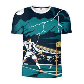 Мужская футболка 3D спортивная с принтом RONALDO JUVE SPORT в Екатеринбурге, 100% полиэстер с улучшенными характеристиками | приталенный силуэт, круглая горловина, широкие плечи, сужается к линии бедра | cr7 | fc | клуб | криштиану роналду | роналдо | фк | ювентус