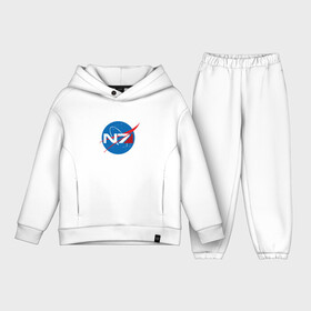Детский костюм хлопок Oversize с принтом NASA N7 MASS EFFECT в Екатеринбурге,  |  | Тематика изображения на принте: logo | n7 | nasa | space | логотип | масс эффект | н7 | наса