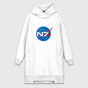 Платье-худи хлопок с принтом NASA N7 MASS EFFECT в Екатеринбурге,  |  | logo | n7 | nasa | space | логотип | масс эффект | н7 | наса