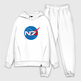 Мужской костюм хлопок OVERSIZE с принтом NASA N7 MASS EFFECT в Екатеринбурге,  |  | Тематика изображения на принте: logo | n7 | nasa | space | логотип | масс эффект | н7 | наса