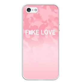 Чехол для iPhone 5/5S матовый с принтом BTS FAKE LOVE в Екатеринбурге, Силикон | Область печати: задняя сторона чехла, без боковых панелей | bts | bts army | j hope | jimin | jin | jungkook | k pop | rap monster | rapmon | suga | v | бтс | группа | корея