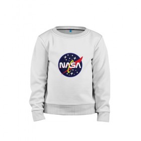 Детский свитшот хлопок с принтом nasa fashion в Екатеринбурге, 100% хлопок | круглый вырез горловины, эластичные манжеты, пояс и воротник | 