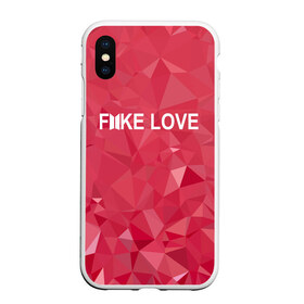 Чехол для iPhone XS Max матовый с принтом BTS FAKE LOVE в Екатеринбурге, Силикон | Область печати: задняя сторона чехла, без боковых панелей | bts | bts army | j hope | jimin | jin | jungkook | k pop | rap monster | rapmon | suga | v | бтс | группа | корея