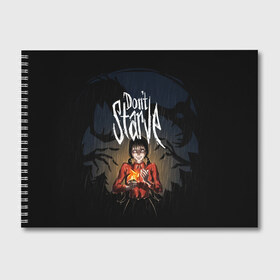 Альбом для рисования с принтом DON`T STARVE в Екатеринбурге, 100% бумага
 | матовая бумага, плотность 200 мг. | Тематика изображения на принте: action | adventure | dont starve | gamer | player | twitch | игра