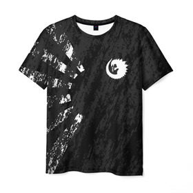 Мужская футболка 3D с принтом GODZILLA в Екатеринбурге, 100% полиэфир | прямой крой, круглый вырез горловины, длина до линии бедер | comic con | godzilla | gojira | logo | годзилла | знаки | иероглифы | лого | монстр | фильм | чудовище