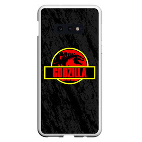 Чехол для Samsung S10E с принтом JURASSIC GODZILLA ГОДЗИЛЛА в Екатеринбурге, Силикон | Область печати: задняя сторона чехла, без боковых панелей | comic con | godzilla | gojira | logo | годзилла | знаки | иероглифы | лого | монстр | фильм | чудовище